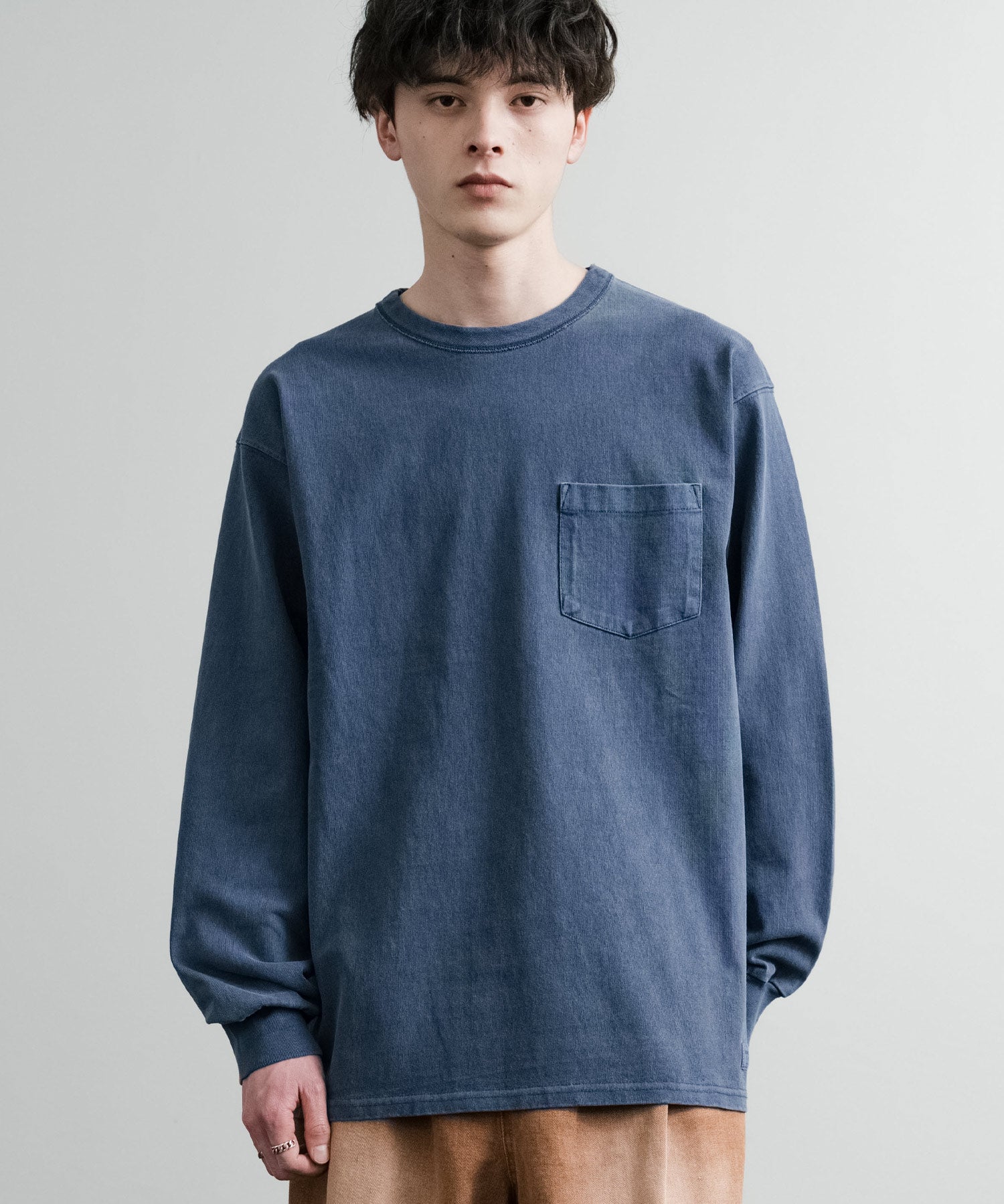 KRIFF MAYER クリフメイヤー オーバーサイズ ヘビーオンスピグメントクルーネック長袖Tシャツ ロンT 2435807