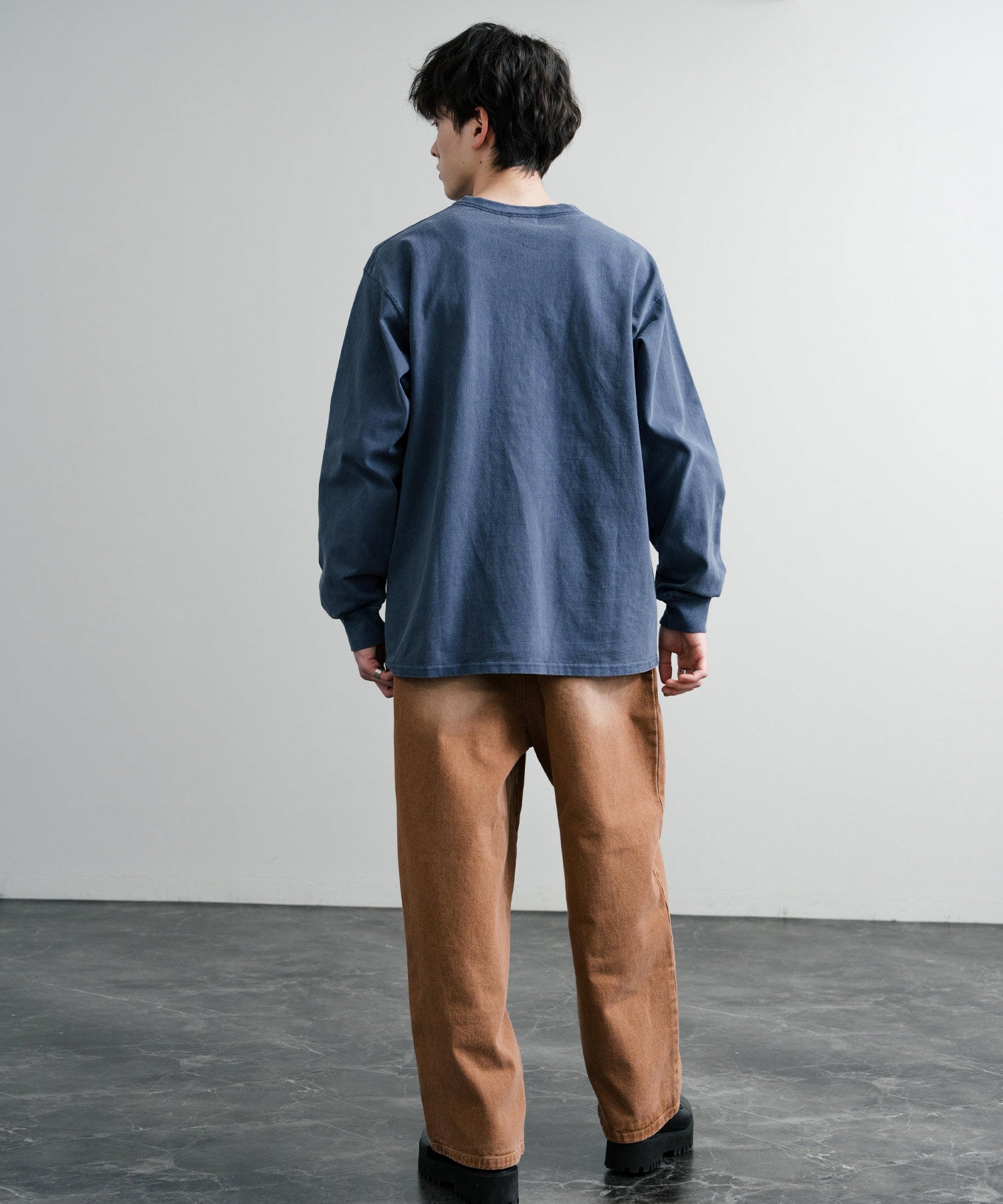 KRIFF MAYER クリフメイヤー オーバーサイズ ヘビーオンスピグメントクルーネック長袖Tシャツ ロンT 2435807