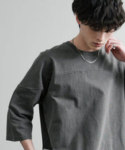 KRIFF MAYER クリフメイヤー オーバーサイズ ヘビーオンス天竺 ピグメント加工 フットボール七分袖Tシャツ 2435808