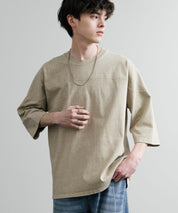 KRIFF MAYER クリフメイヤー オーバーサイズ ヘビーオンス天竺 ピグメント加工 フットボール七分袖Tシャツ 2435808