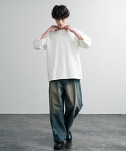 KRIFF MAYER クリフメイヤー オーバーサイズ ヘビーオンス天竺 ピグメント加工 フットボール七分袖Tシャツ 2435808