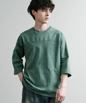 KRIFF MAYER クリフメイヤー オーバーサイズ ヘビーオンス天竺 ピグメント加工 フットボール七分袖Tシャツ 2435808