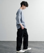 KRIFF MAYER クリフメイヤー オーバーサイズ ヘビーオンス天竺 ピグメント加工 フットボール七分袖Tシャツ 2435808