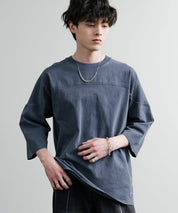 KRIFF MAYER クリフメイヤー オーバーサイズ ヘビーオンス天竺 ピグメント加工 フットボール七分袖Tシャツ 2435808