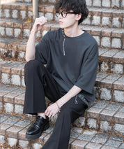 オーバーサイズ ハンドステッチ半袖Tシャツ