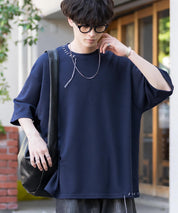 オーバーサイズ ハンドステッチ半袖Tシャツ