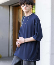オーバーサイズ ハンドステッチ半袖Tシャツ