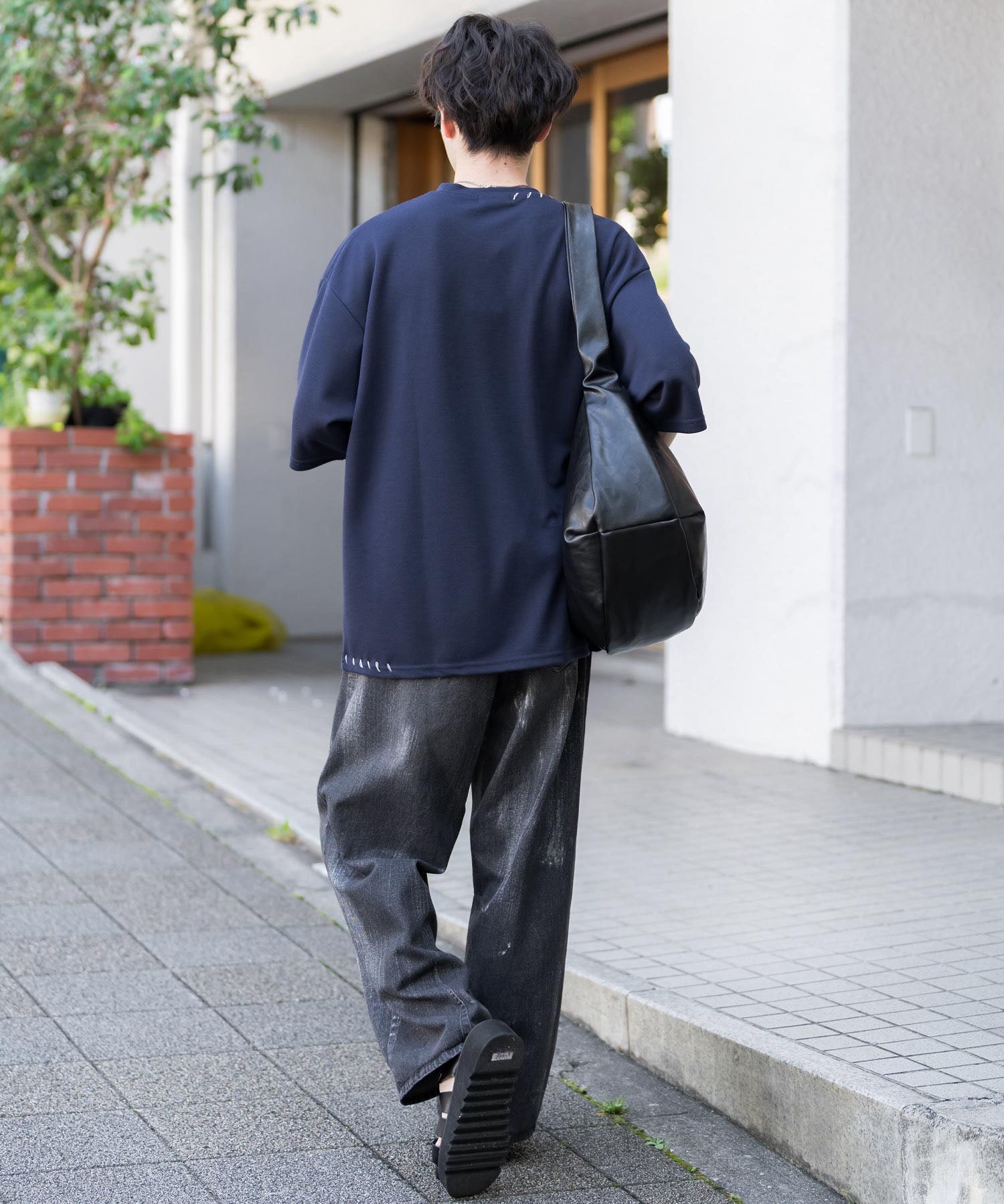 オーバーサイズ ハンドステッチ半袖Tシャツ