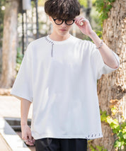 オーバーサイズ ハンドステッチ半袖Tシャツ