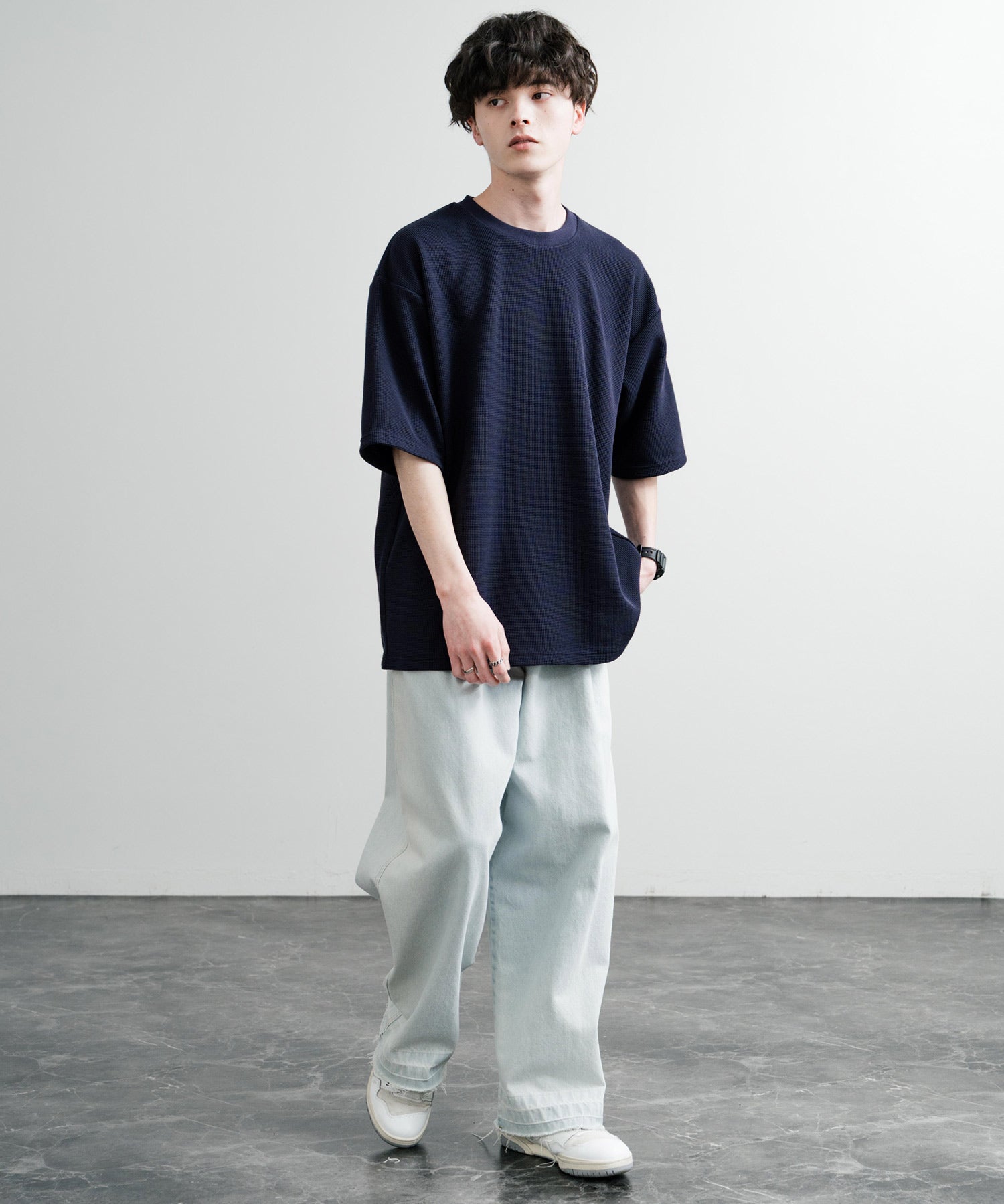 オーバーサイズ テックワッフルサーマル半袖Tシャツ