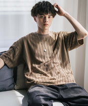 オーバーサイズ 透かし編みアンサンブル半袖Tシャツ