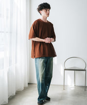 オーバーサイズ 透かし編みアンサンブル半袖Tシャツ