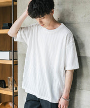オーバーサイズ 透かし編みアンサンブル半袖Tシャツ