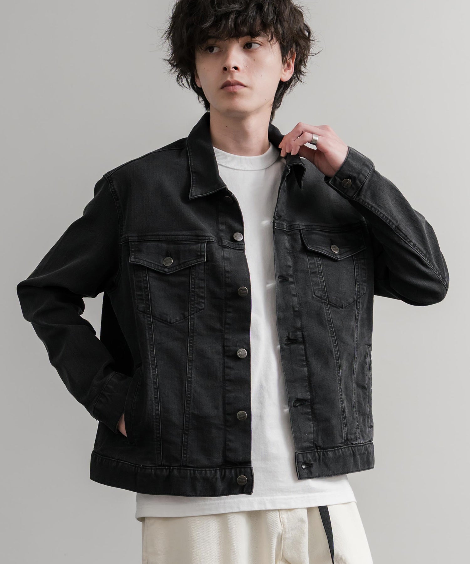 新色追加 Hanes ヘインズ ショート丈 ストレッチデニムジャケット Gジャン 14398