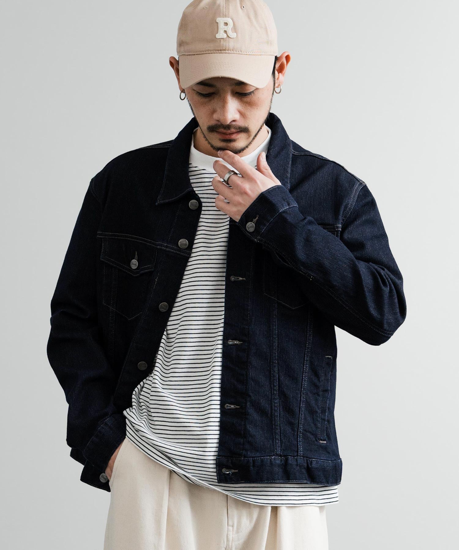 新色追加 Hanes ヘインズ ショート丈 ストレッチデニムジャケット Gジャン 14398