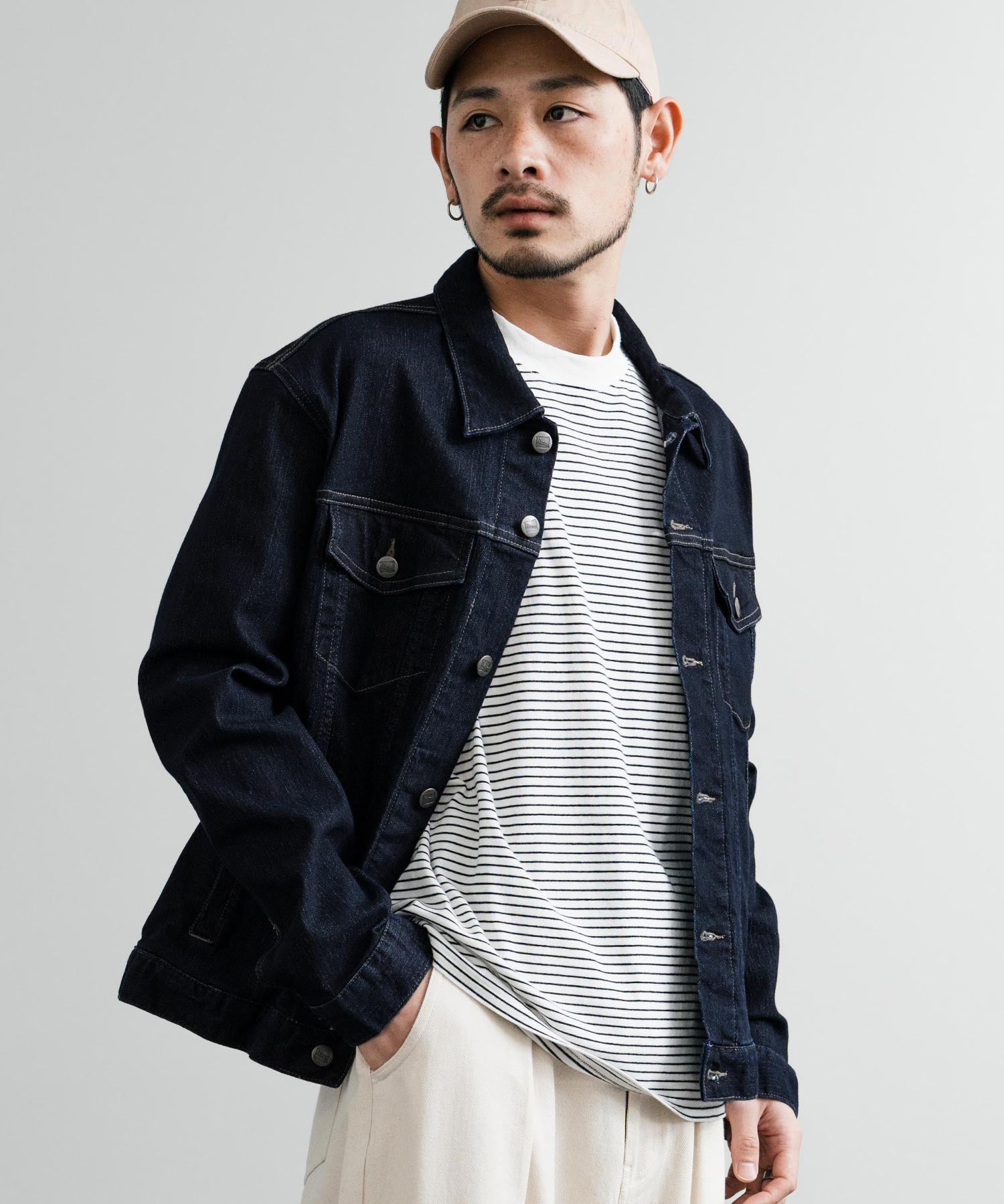 新色追加 Hanes ヘインズ ショート丈 ストレッチデニムジャケット Gジャン 14398