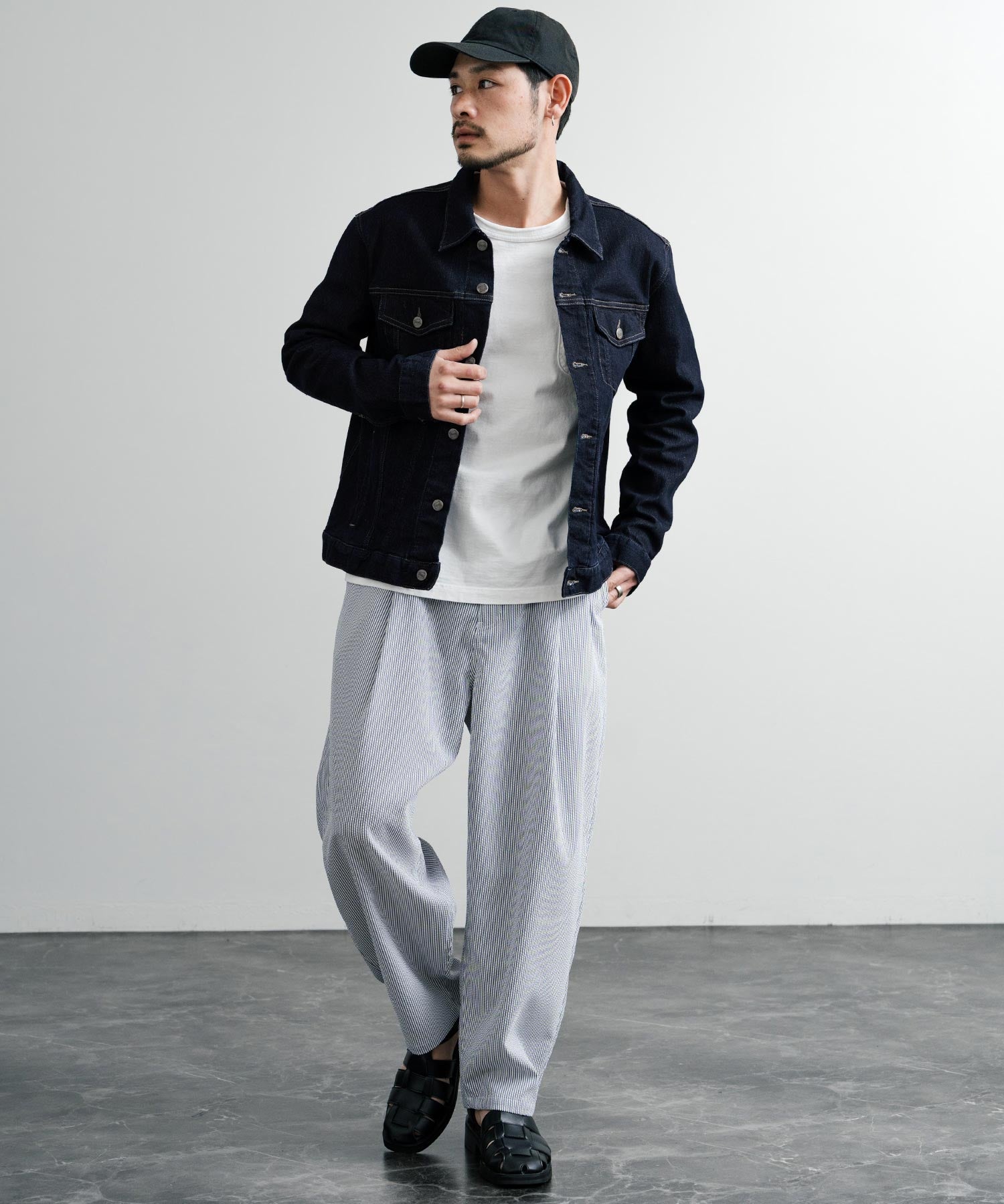新色追加 Hanes ヘインズ ショート丈 ストレッチデニムジャケット Gジャン 14398