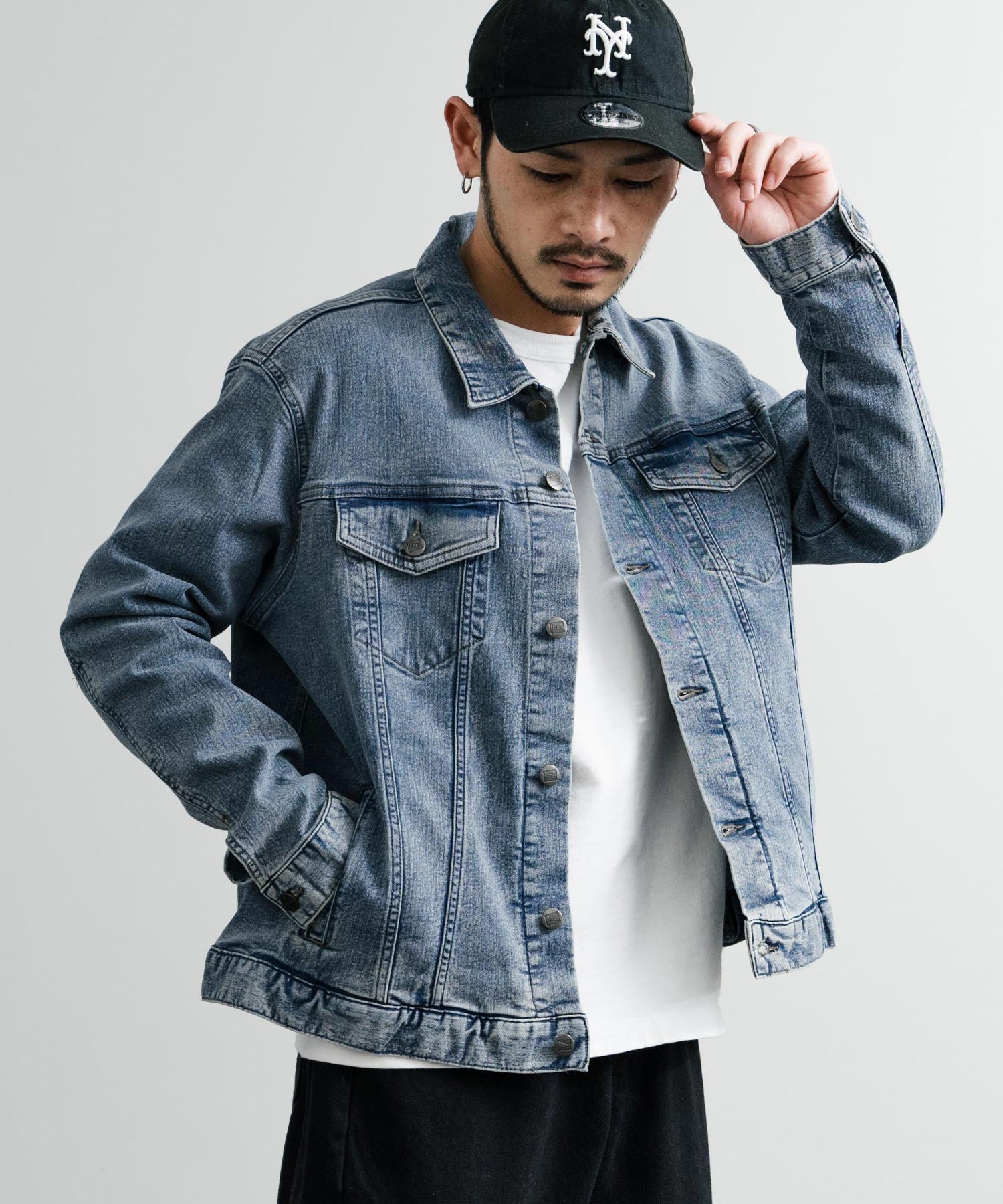 新色追加 Hanes ヘインズ ショート丈 ストレッチデニムジャケット Gジャン 14398