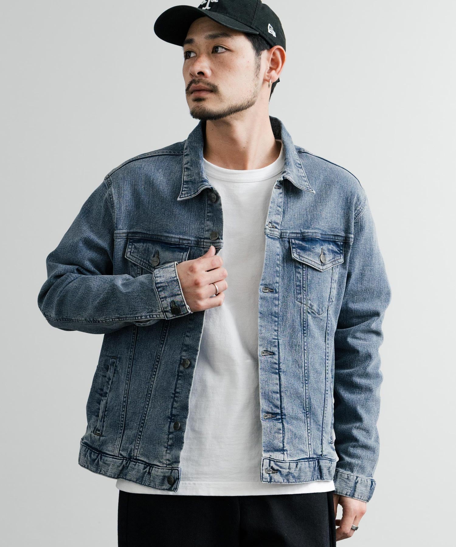 新色追加 Hanes ヘインズ ショート丈 ストレッチデニムジャケット Gジャン 14398