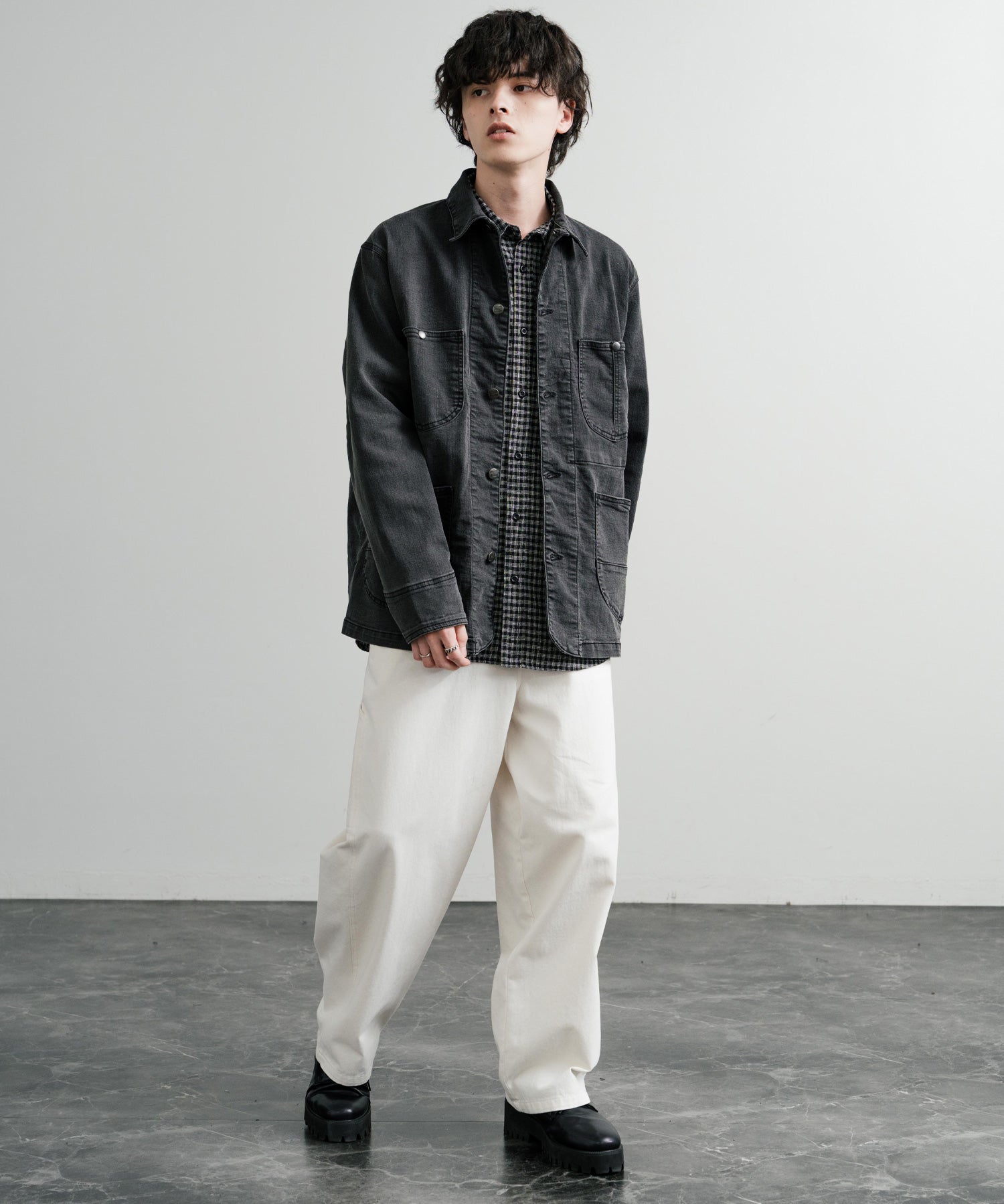 新色追加 Hanes ヘインズ ストレッチデニムカバーオール/デニムジャケット 14399