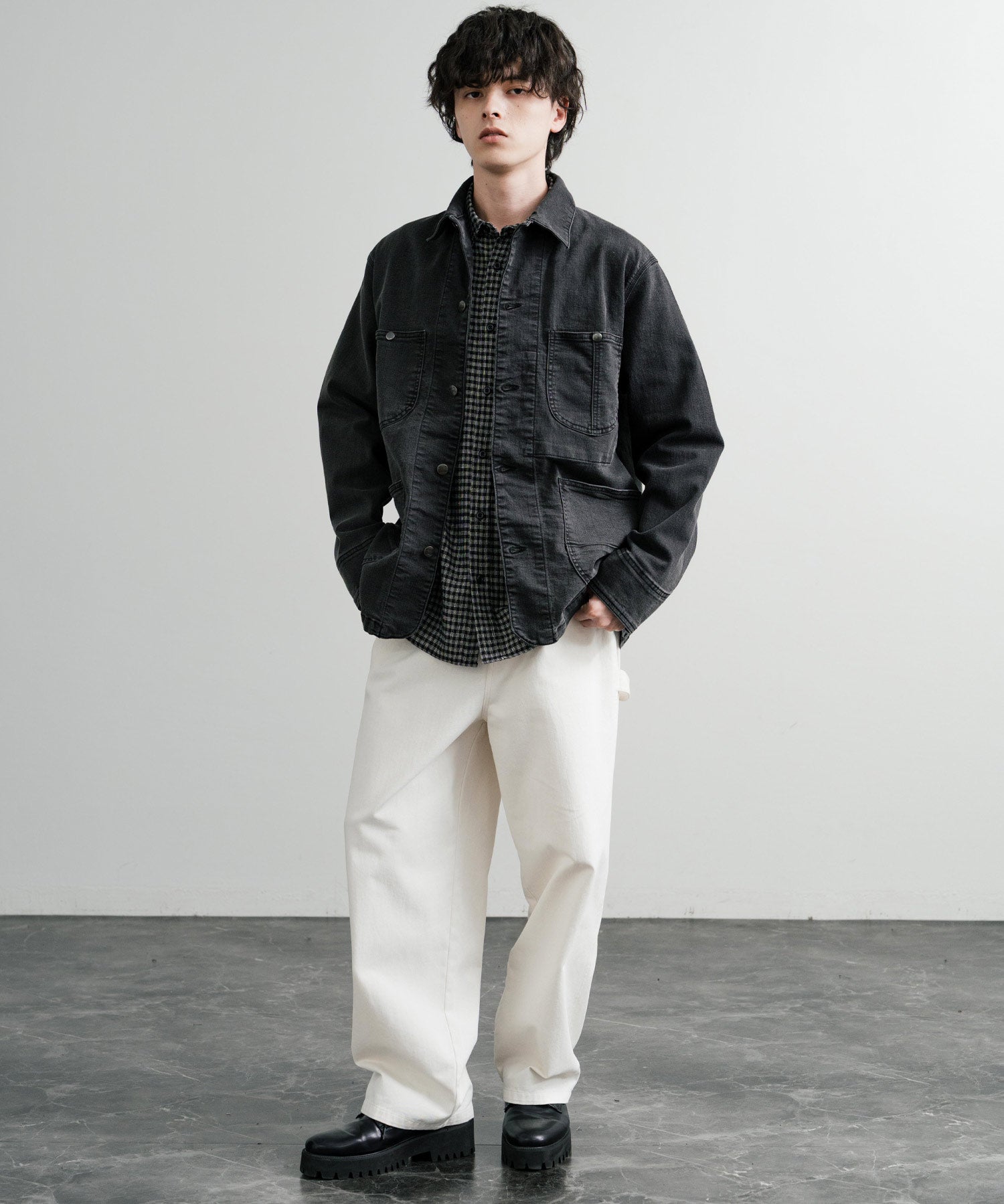 新色追加 Hanes ヘインズ ストレッチデニムカバーオール/デニムジャケット 14399