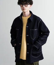 新色追加 Hanes ヘインズ ストレッチデニムカバーオール/デニムジャケット 14399