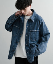 新色追加 Hanes ヘインズ ストレッチデニムカバーオール/デニムジャケット 14399