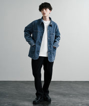新色追加 Hanes ヘインズ ストレッチデニムカバーオール/デニムジャケット 14399
