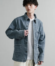 新色追加 Hanes ヘインズ ストレッチデニムカバーオール/デニムジャケット 14399
