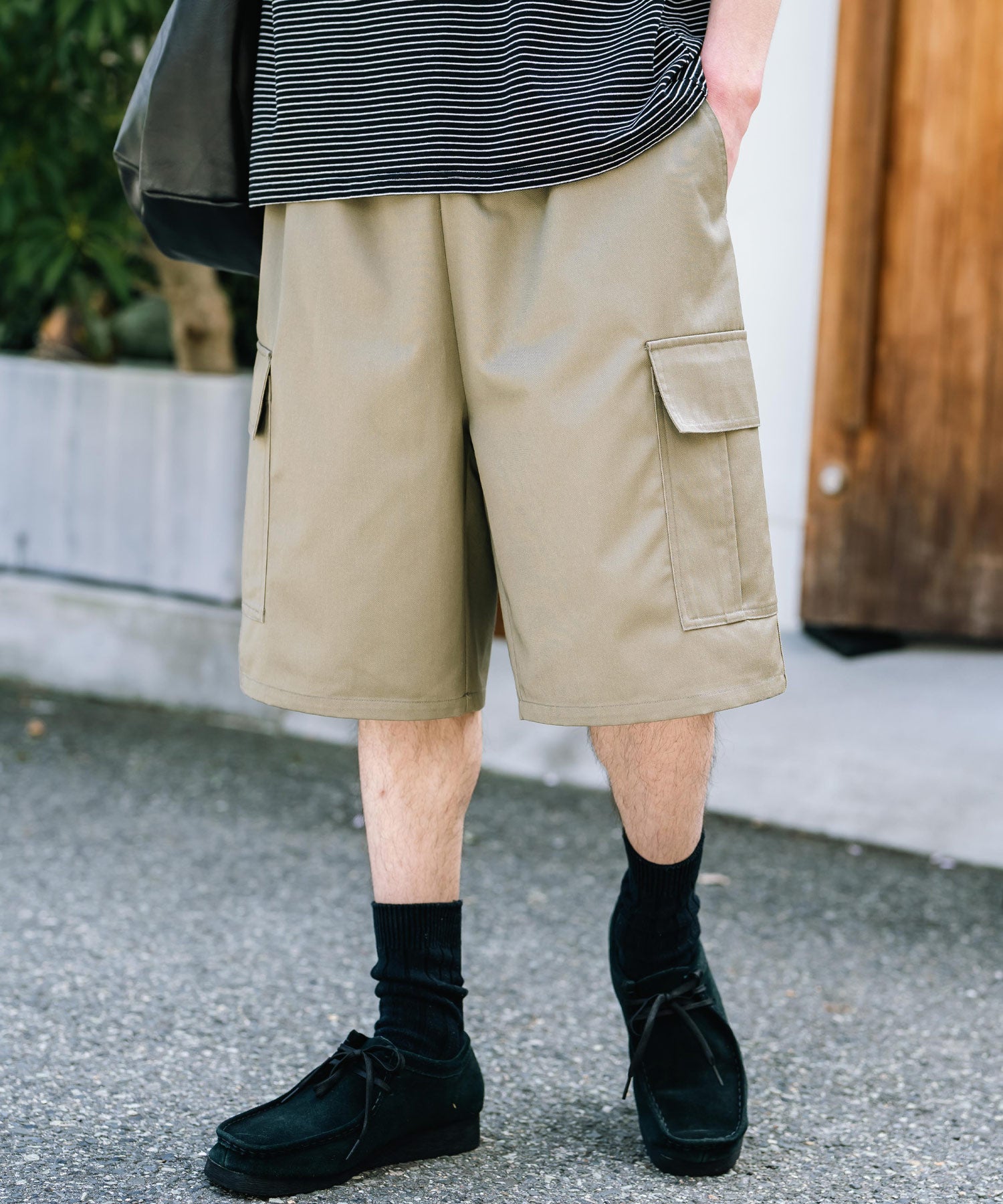 ワイドミリタリーカーゴイージーショートパンツ ハーフパンツ