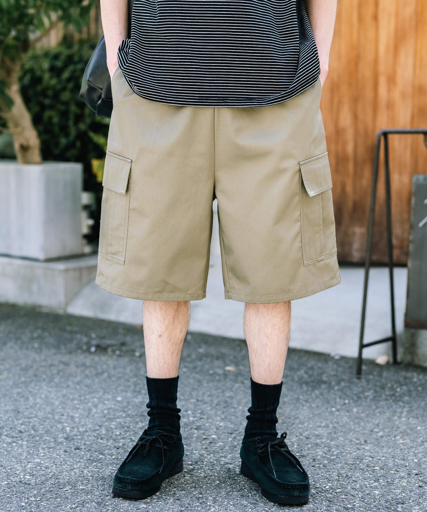 ワイドミリタリーカーゴイージーショートパンツ ハーフパンツ