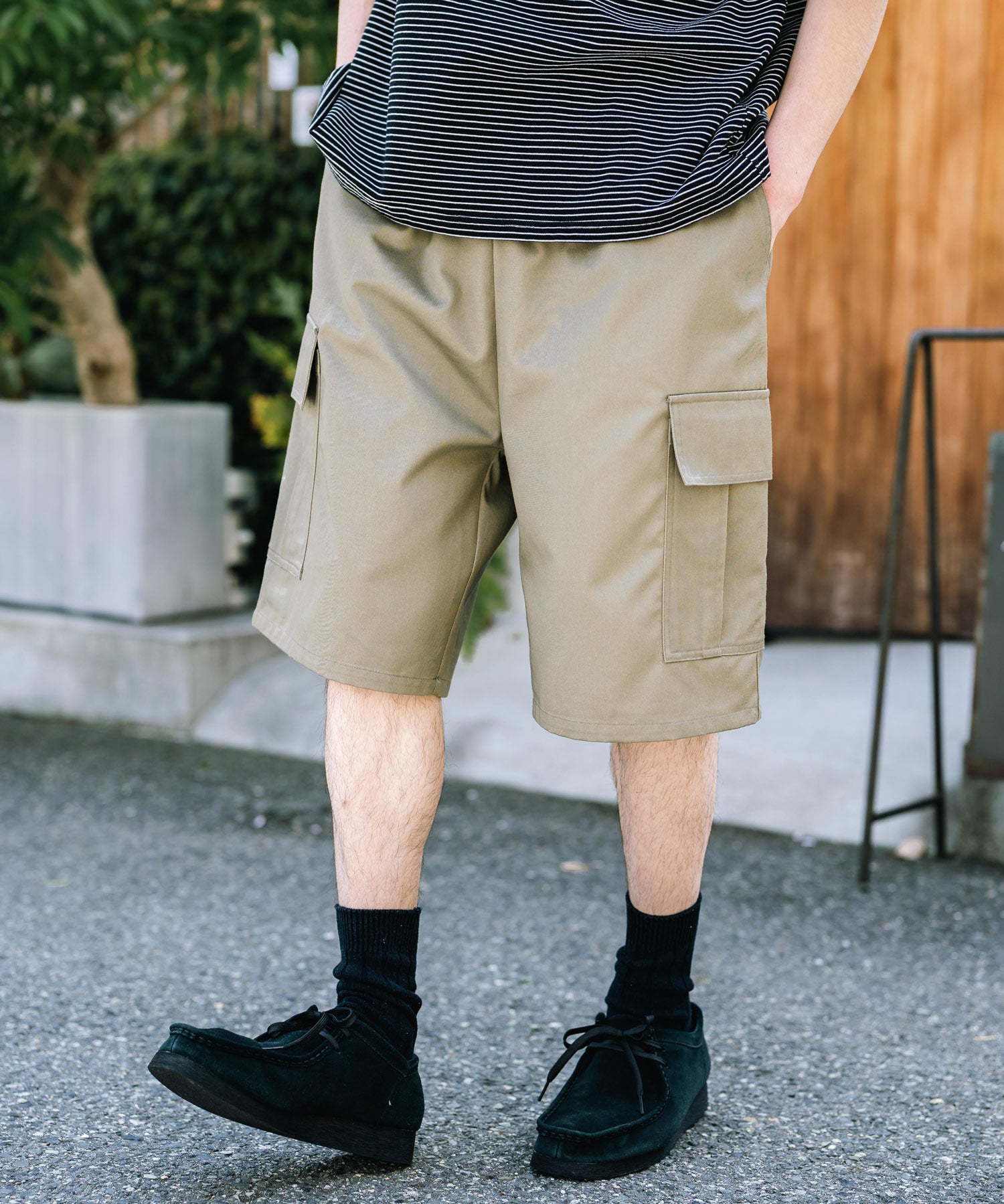 ワイドミリタリーカーゴイージーショートパンツ ハーフパンツ