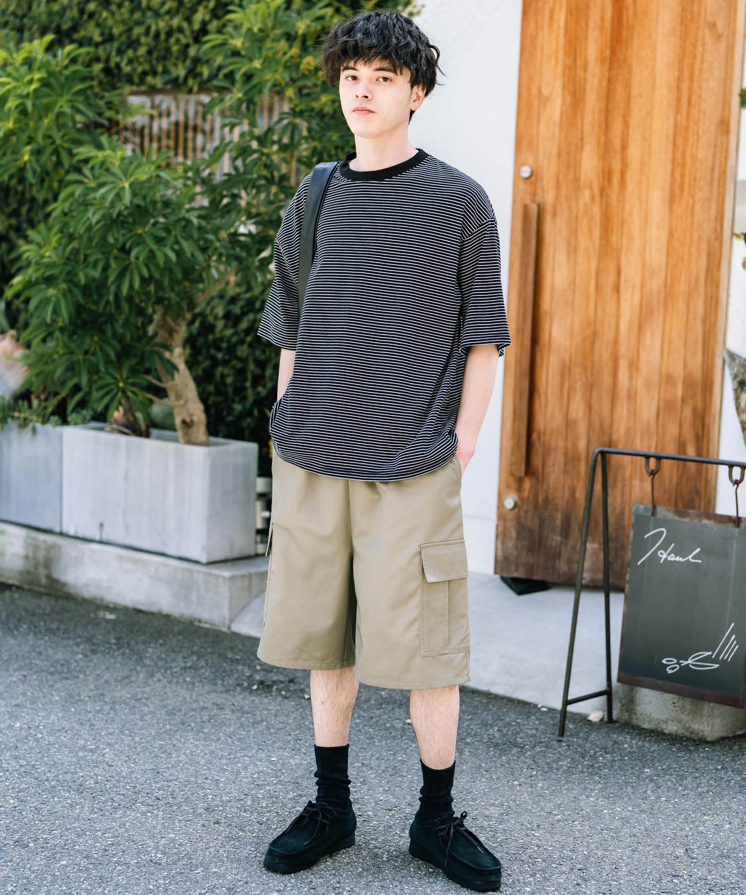 ワイドミリタリーカーゴイージーショートパンツ ハーフパンツ