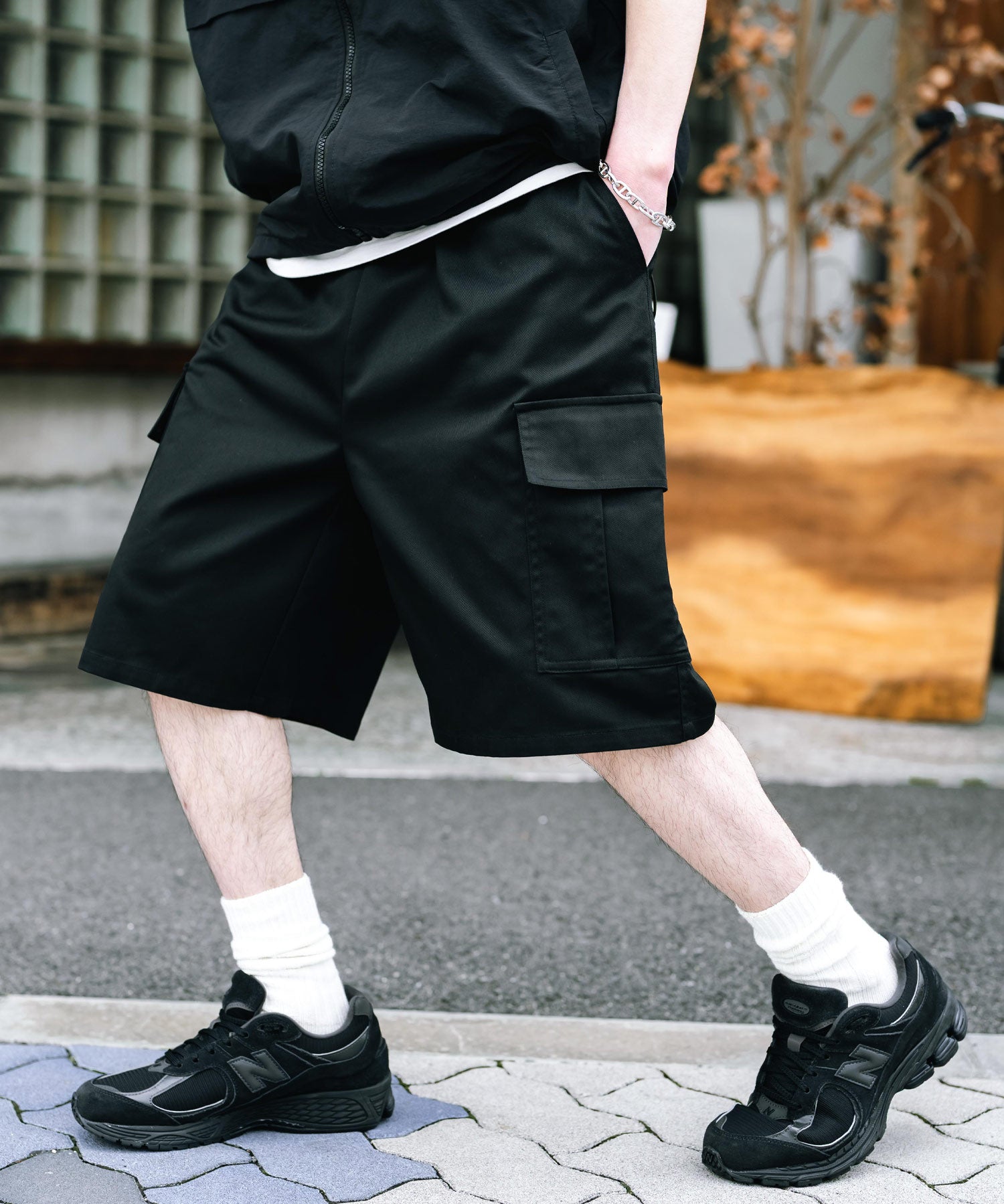 ワイドミリタリーカーゴイージーショートパンツ ハーフパンツ