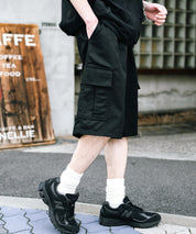 ワイドミリタリーカーゴイージーショートパンツ ハーフパンツ