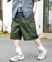 ワイドミリタリーカーゴイージーショートパンツ ハーフパンツ
