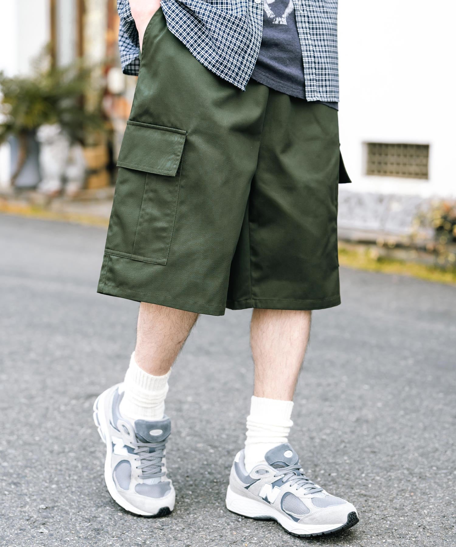 ワイドミリタリーカーゴイージーショートパンツ ハーフパンツ