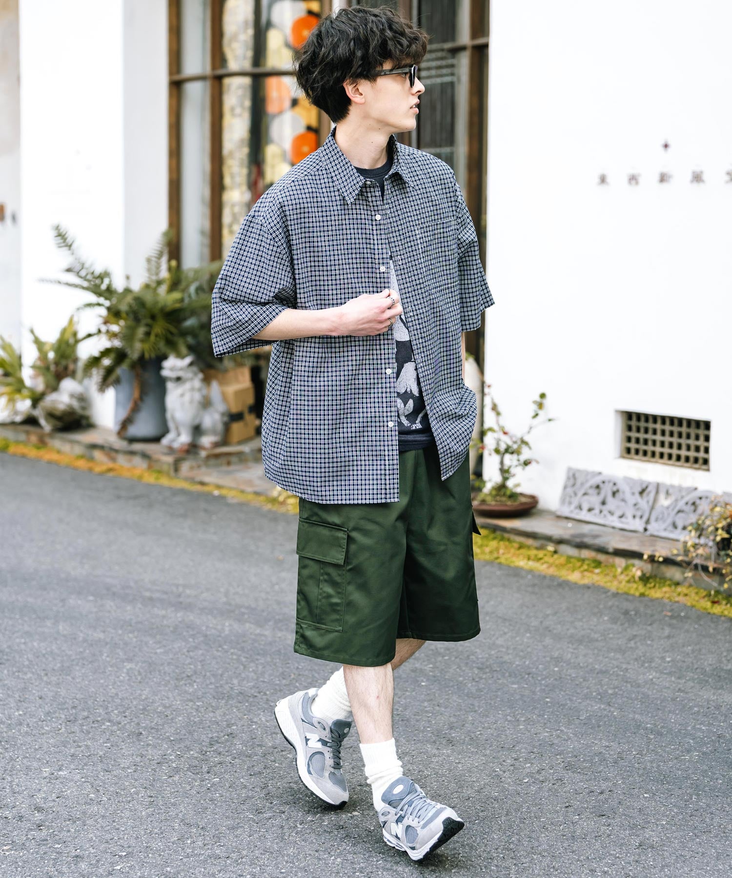 ワイドミリタリーカーゴイージーショートパンツ ハーフパンツ