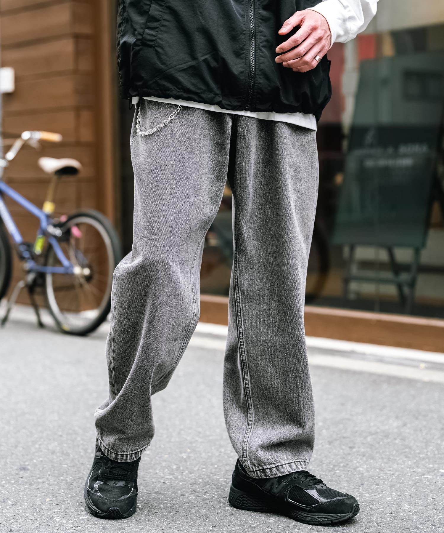 ルーズシルエットワイドデニムパンツ