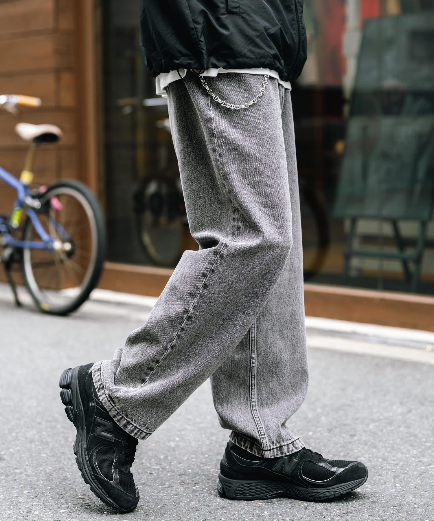 ルーズシルエットワイドデニムパンツ
