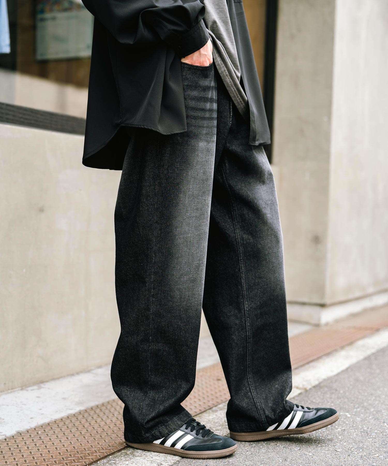ルーズシルエットワイドデニムパンツ 14464 【セットアップ可能