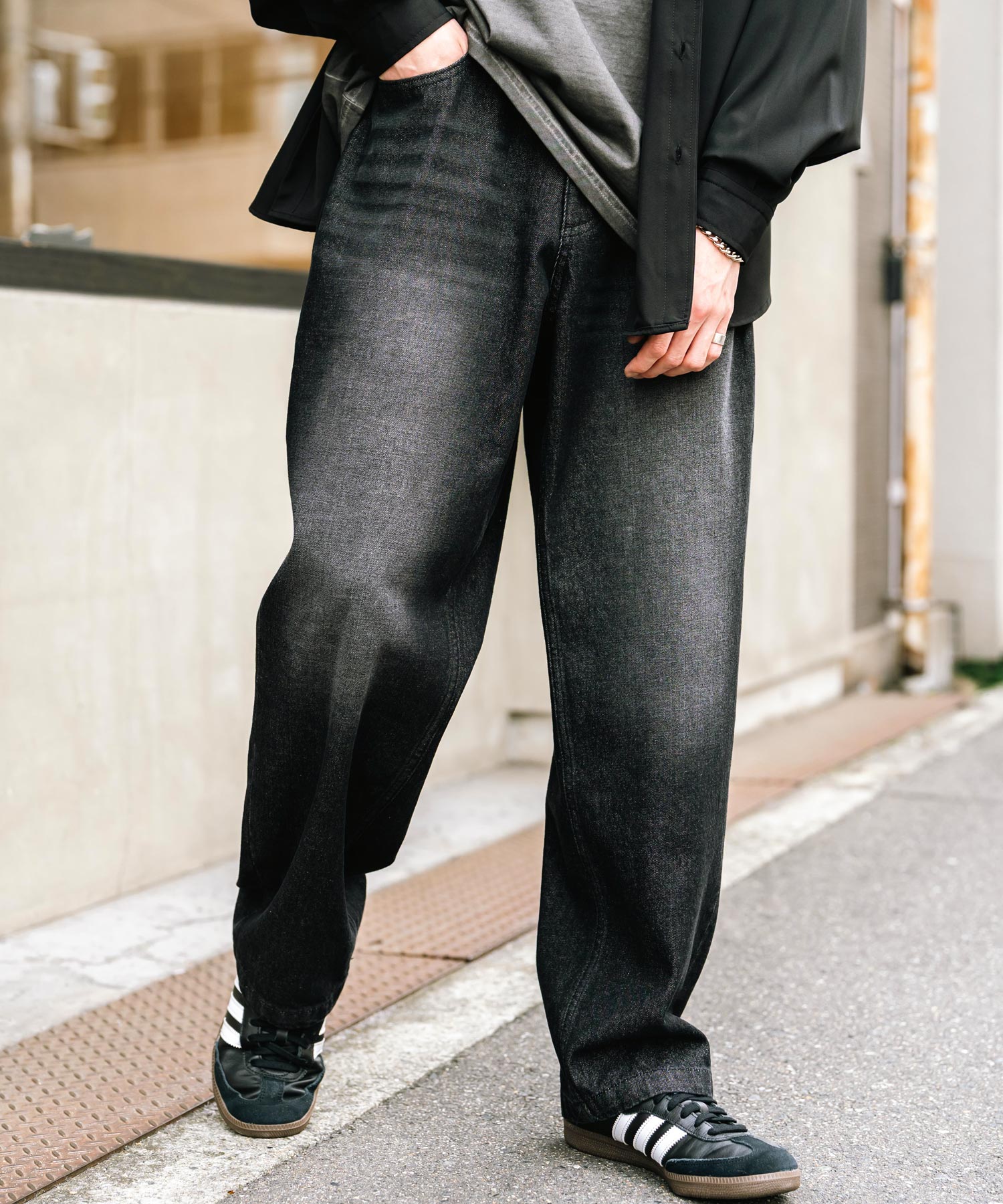 ルーズシルエットワイドデニムパンツ 14464 【セットアップ可能