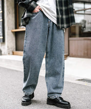 ルーズシルエットワイドデニムパンツ