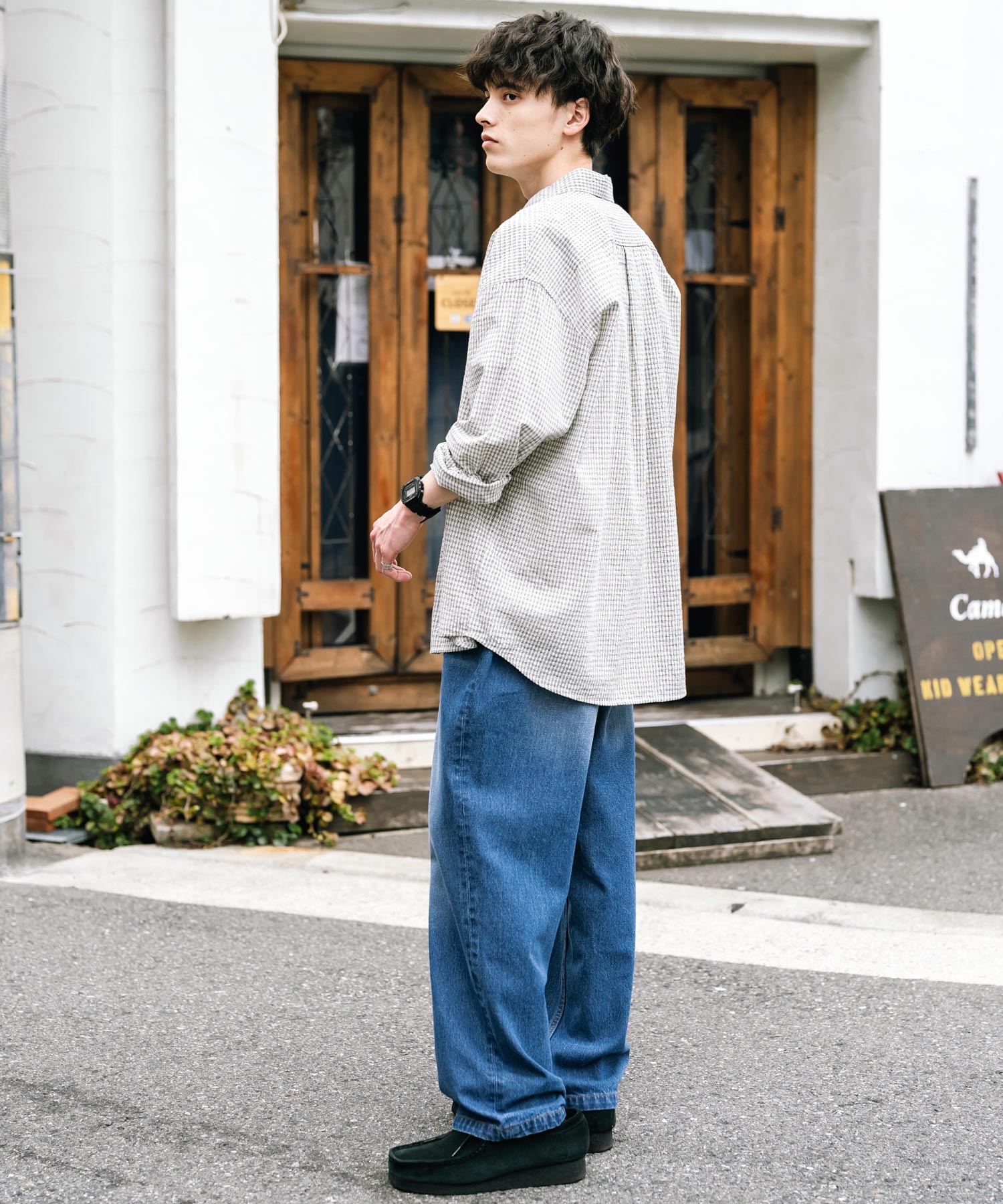 ルーズシルエットワイドデニムパンツ 14464 【セットアップ可能
