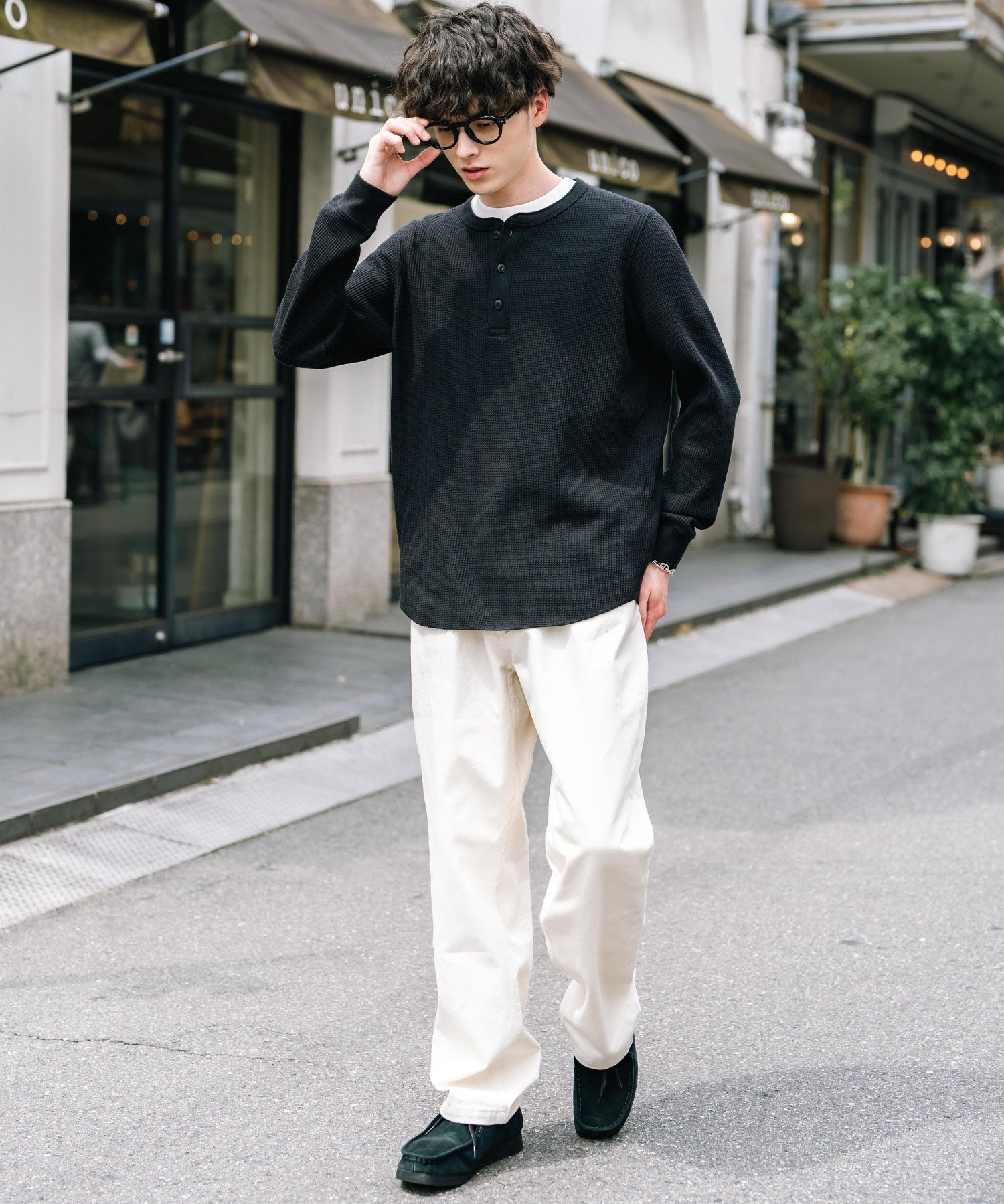 ルーズシルエットワイドデニムパンツ