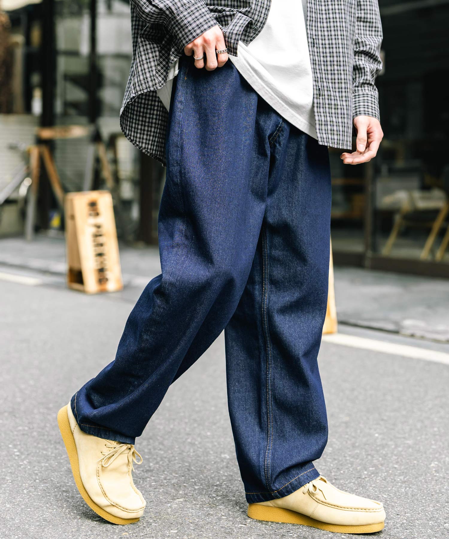 ルーズシルエットワイドデニムパンツ 14464 【セットアップ可能