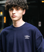 UMBRO アンブロ 別注コラボ オーバーサイズワンポイントロゴ刺繍クルーネック半袖Tシャツ