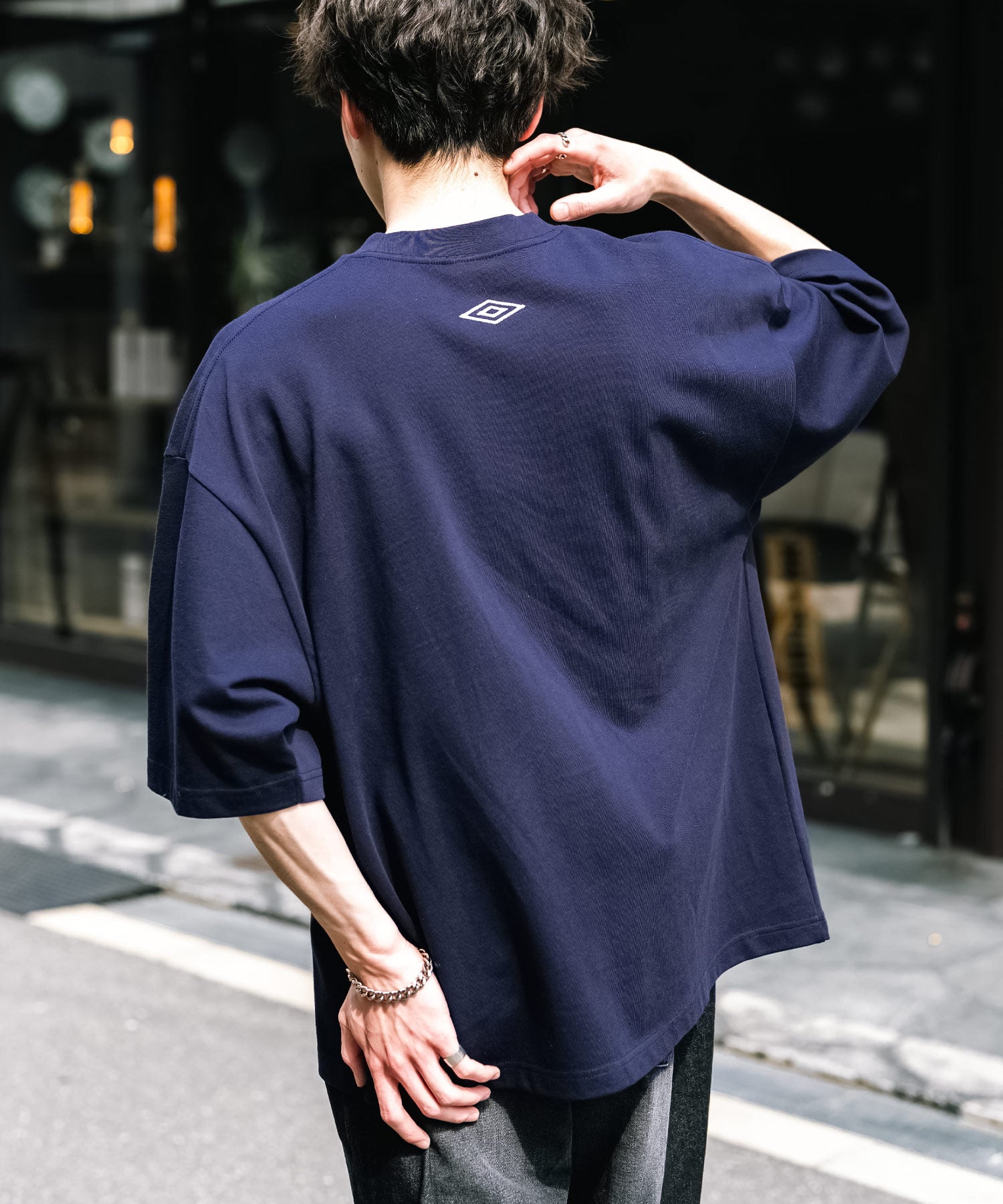 UMBRO アンブロ 別注コラボ オーバーサイズワンポイントロゴ刺繍クルー