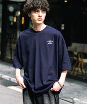 UMBRO アンブロ 別注コラボ オーバーサイズワンポイントロゴ刺繍クルーネック半袖Tシャツ