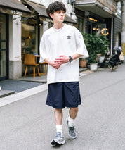 UMBRO アンブロ 別注コラボ オーバーサイズワンポイントロゴ刺繍クルーネック半袖Tシャツ